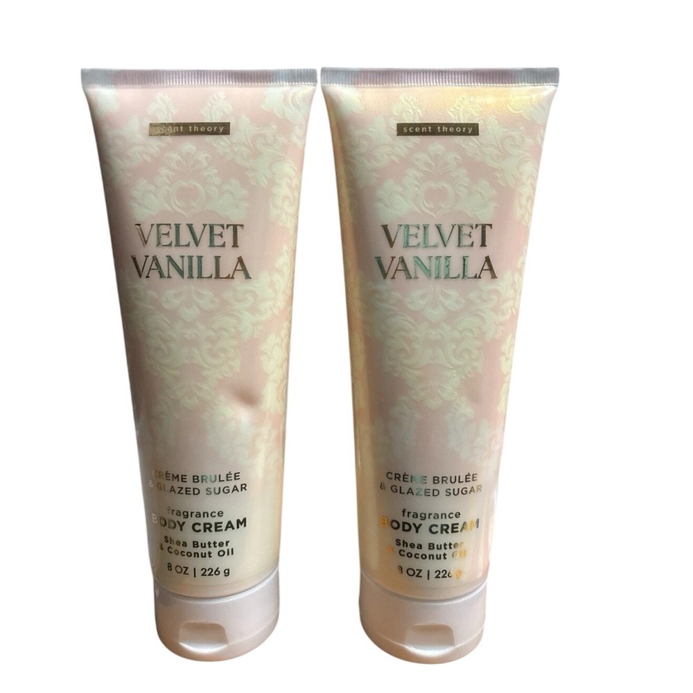 2 Pack Scent Theory Velvet Vanilla Body Cream Shea Butter Coconut Oil‎ 8oz